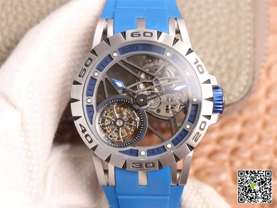 Best Replica Replica Roger Dubuis Excalibur Spidr RDDBEX0479 1:1 Best Edition JB Factory Tourbillon Skeleton Dial - Colareps