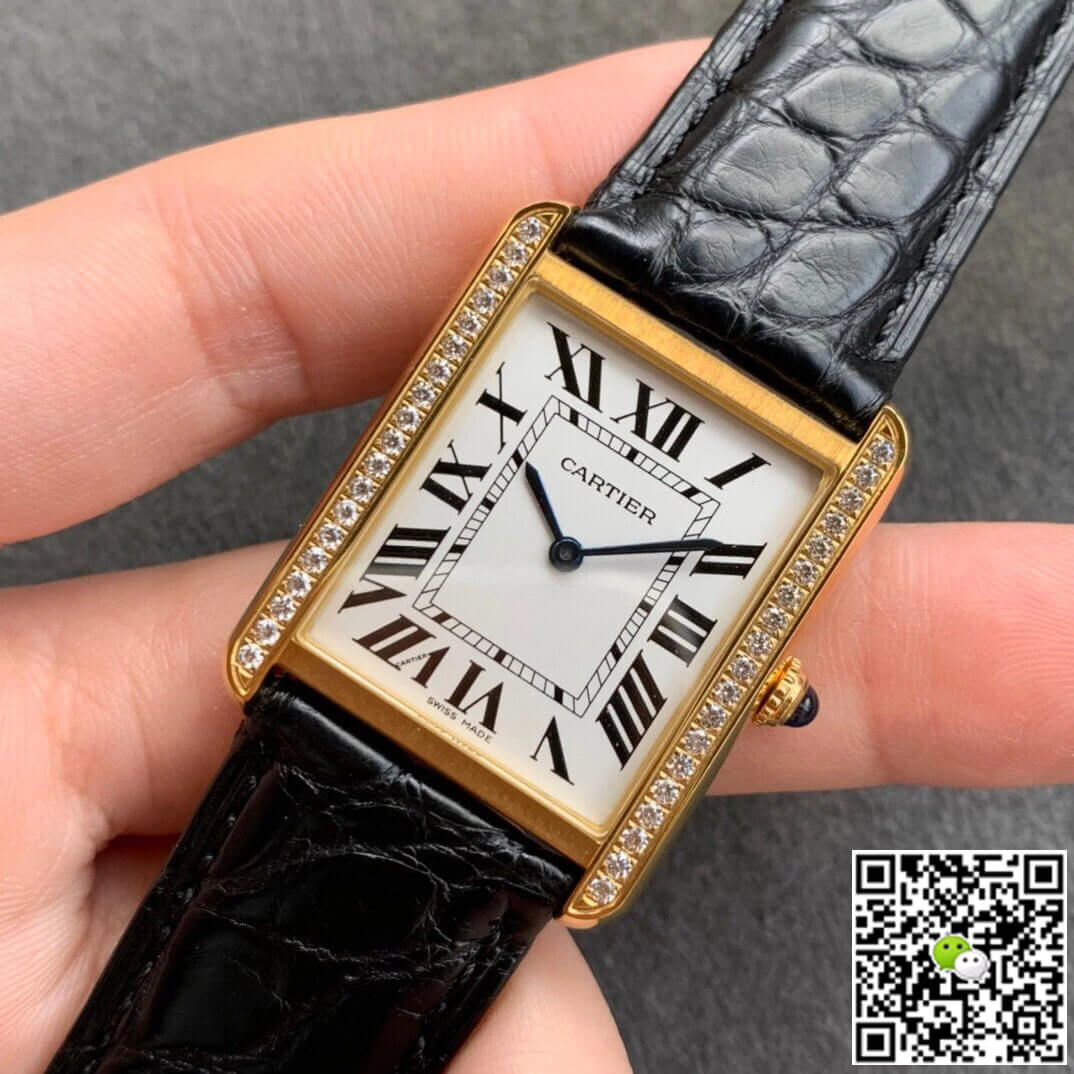 Best Replica Replica Cartier Tank 1:1 Best Edition K11 Factory V2 Yellow Gold White Dial - Colareps