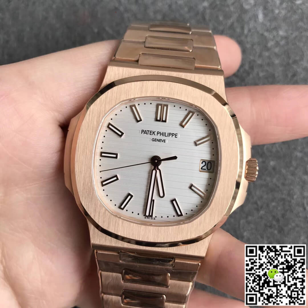 Best Replica Replica Patek Philippe Nautilus 5711/1R-001 1:1 Best Edition PPF Factory V4 Rose Gold White Dial Swiss ETA324 - Colareps