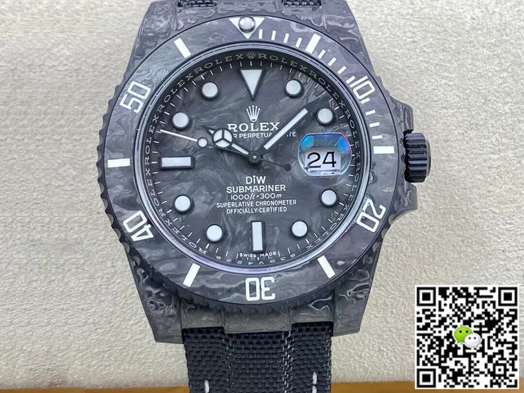 Best Replica Rolex Submariner Replica 1:1 Best Edition VS Factory DIW Carbon Fiber Dial - Colareps