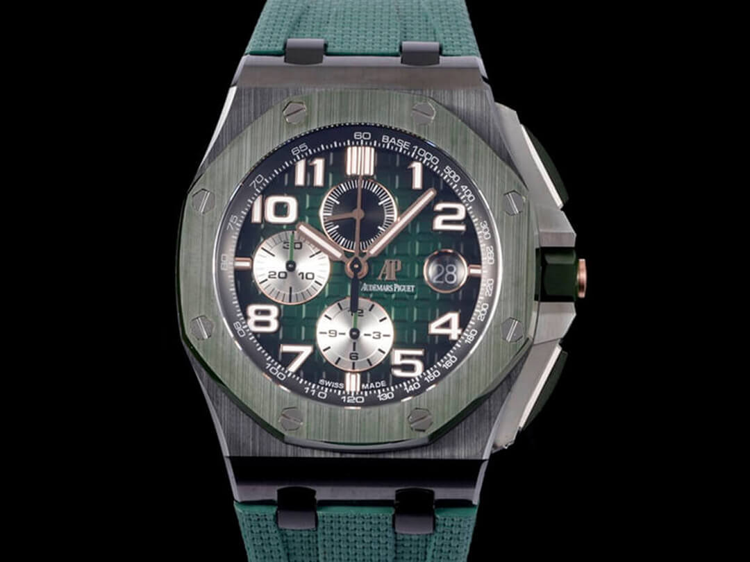 Best Replica Replica Audemars Piguet Royal Oak Offshore 26405CE.OO.A056CA.01 1:1 Best Edition RS Factory Green Dial - Colareps
