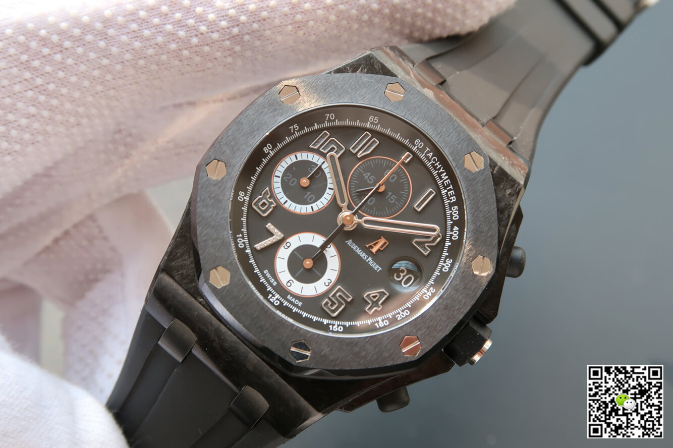 Best Replica Replica Audemars Piguet Royal Oak Offshore 26205AU.OO.D002CR.01 1:1 Best Edition JF Factory Carbon Fiber - Colareps