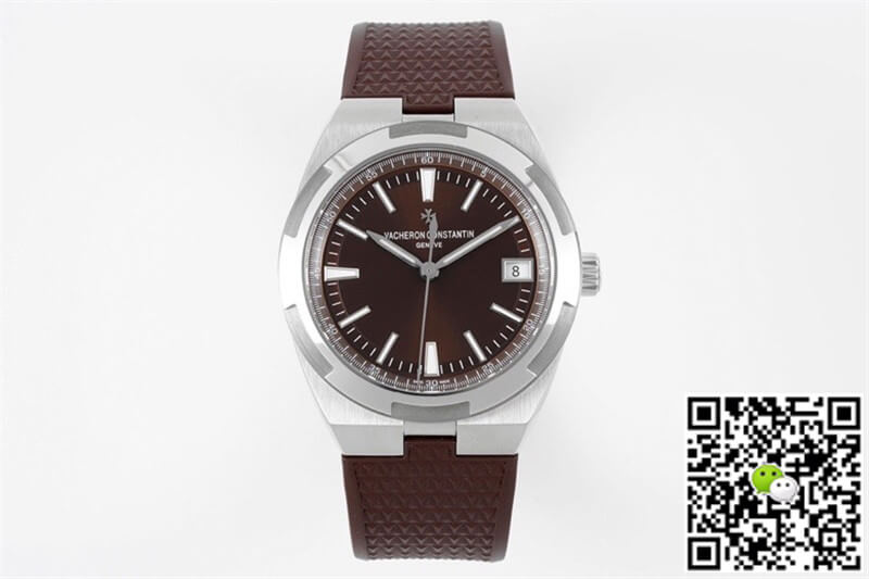 Best Replica Replica Vacheron Constantin Overseas 4500V 1:1 Best Edition PPF Factory Brown Rubber Strap - Colareps