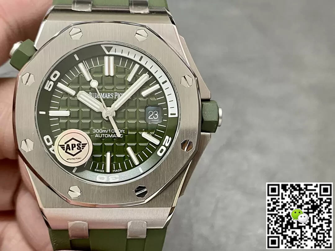 Best Replica Replica Audemars Piguet Royal Oak Offshore 15710ST.OO.A052CA.01 1:1 Best Edition APS Factory Green Dial - Colareps