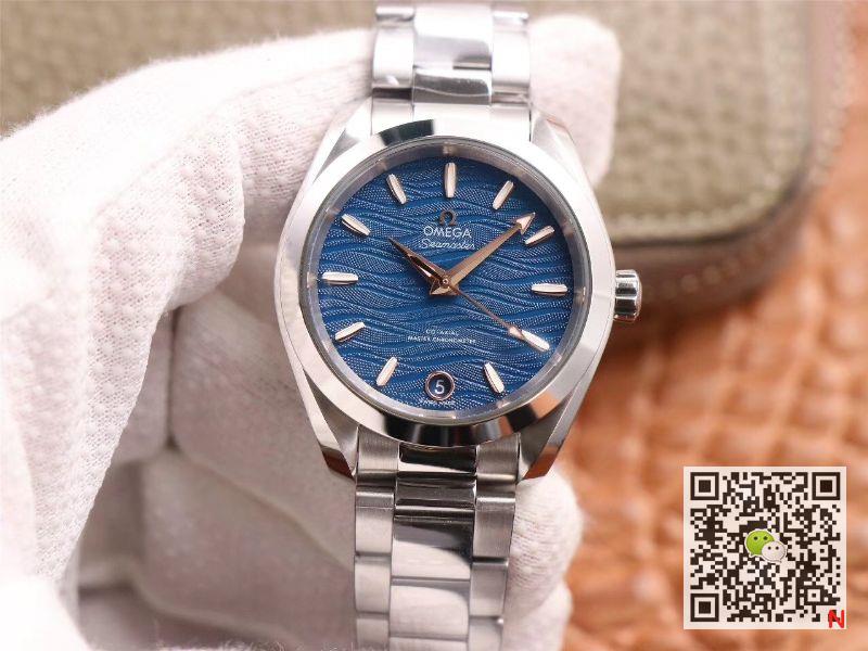 Best Replica Replica Omega Seamaster 220.10.38.20.03.002 Aqua Terra 150M 1:1 Best Edition VS Factory Blue Dial Swiss 8800 - Colareps