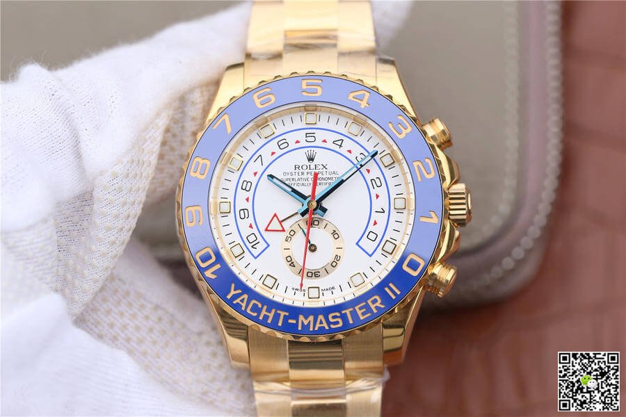 Best Replica Replica Yacht-Master II M116688-0002 1:1 Best Edition JF Factory Yellow Gold - Colareps