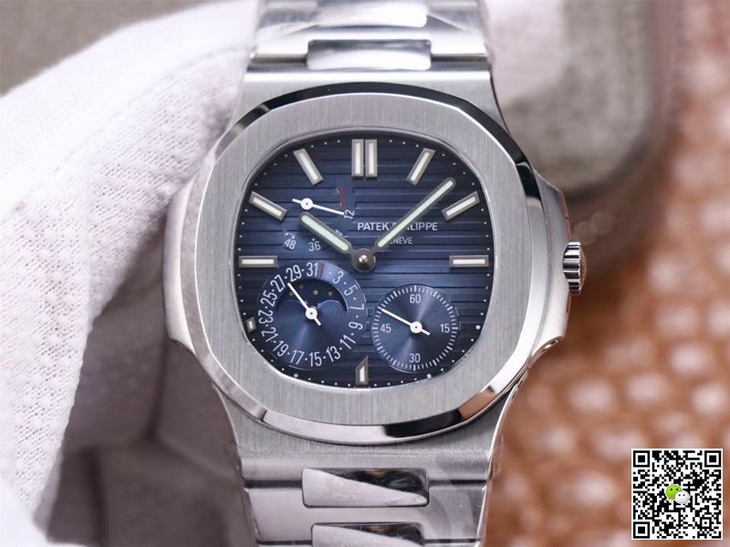Best Replica Replica Patek Philippe Nautilus 5712/1A-001 1:1 Best Edition PF Factory Blue Dial Steel Strap Swiss Movement - Colareps