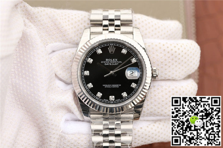 Best Replica Replica Rolex Datejust M126334-0012 1:1 Best Edition EW Factory Black Dial - Colareps