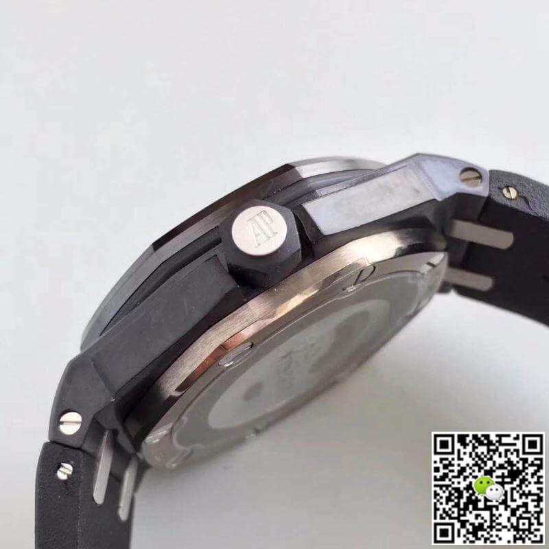 Best Replica Replica Audemars Piguet Royal Oak Offshore Diver 15706AU.OO.A002CA.01 JF Factory 1:1 Best Edition Swiss ETA3120 Black Dial - Colareps
