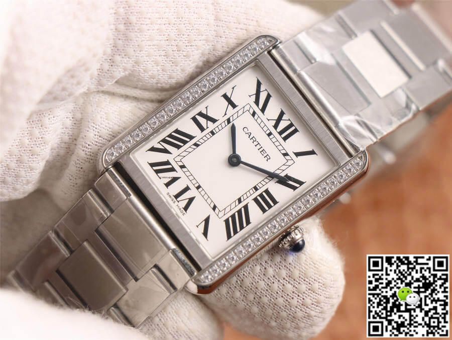 Best Replica Cartier Replica Tank 1:1 Best Edition K11 Factory Stainless Steel Diamond - Colareps