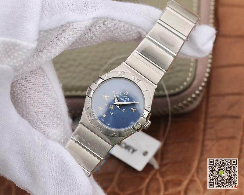 Best Replica Replica Omega Constellation Quartz Ladies 27mm TW Factory 1:1 Best Edition Swiss Eta Quartz 1376 Blue Dial - Colareps