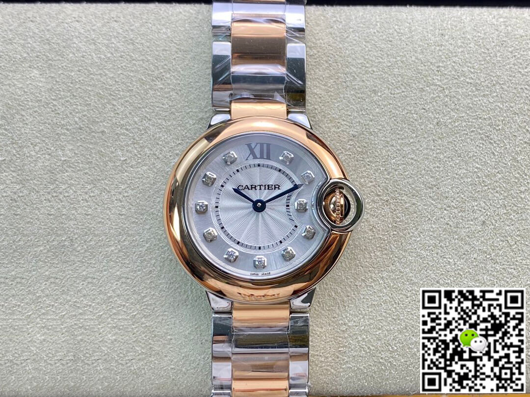 Best Replica Replica Ballon Bleu De Cartier 28MM W3BB0005 1:1 Best Edition V6 Factory Diamond Dial - Colareps