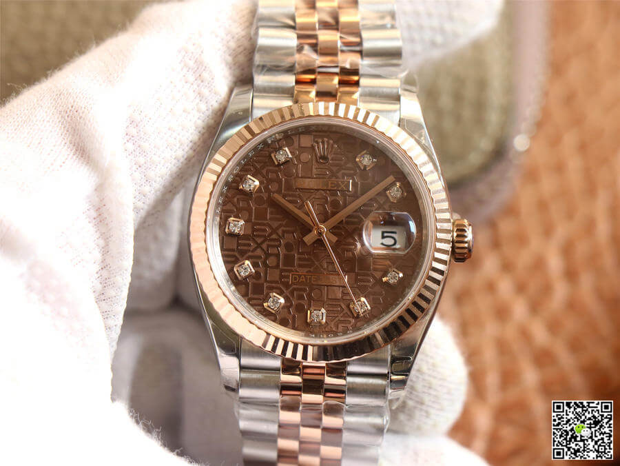 Best Replica Replica Rolex Datejust M126231-0025 1:1 Best Edition EW Factory Rose Gold Chocolate Color Dial - Colareps