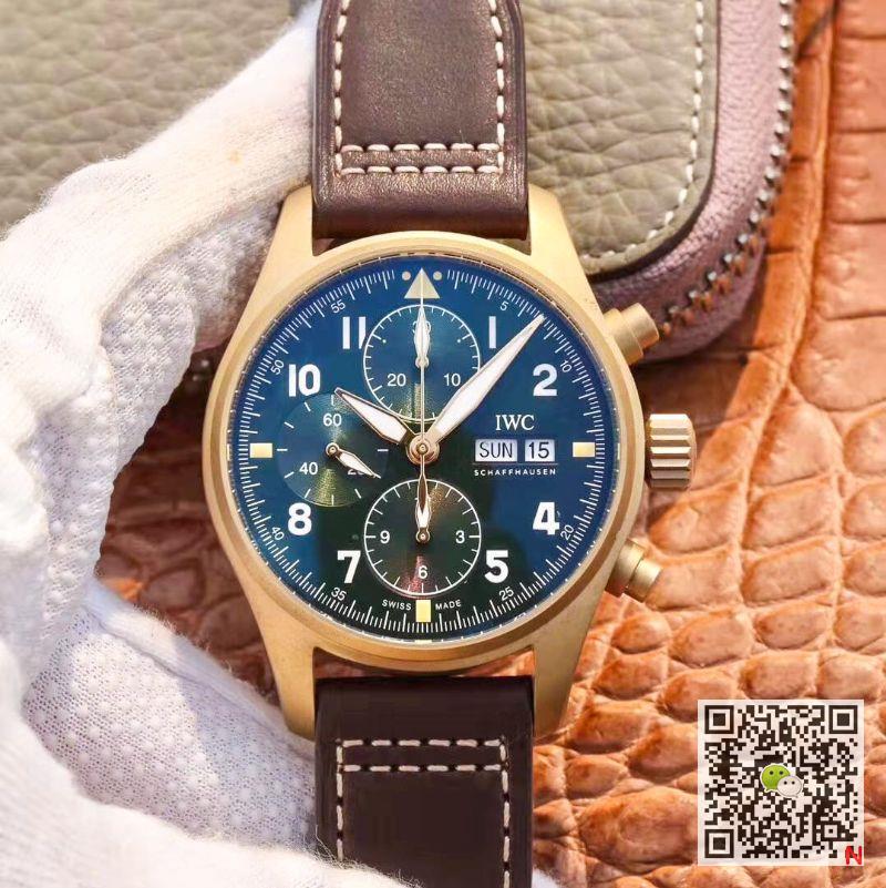 Best Replica Replica IWC Pilot IW387902 Spitfire Chronograph ZF Factory 1:1 Best Edition Bronze Case Swiss ETA7750 - Colareps