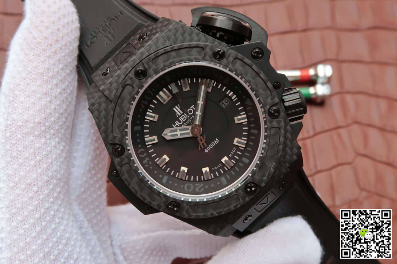 Best Replica Hublot Replica King Power Oceanographic 4000M 731.QX.1140.RX 1:1 Best Edition V6 Factory Forged Carbon Fiber - Colareps