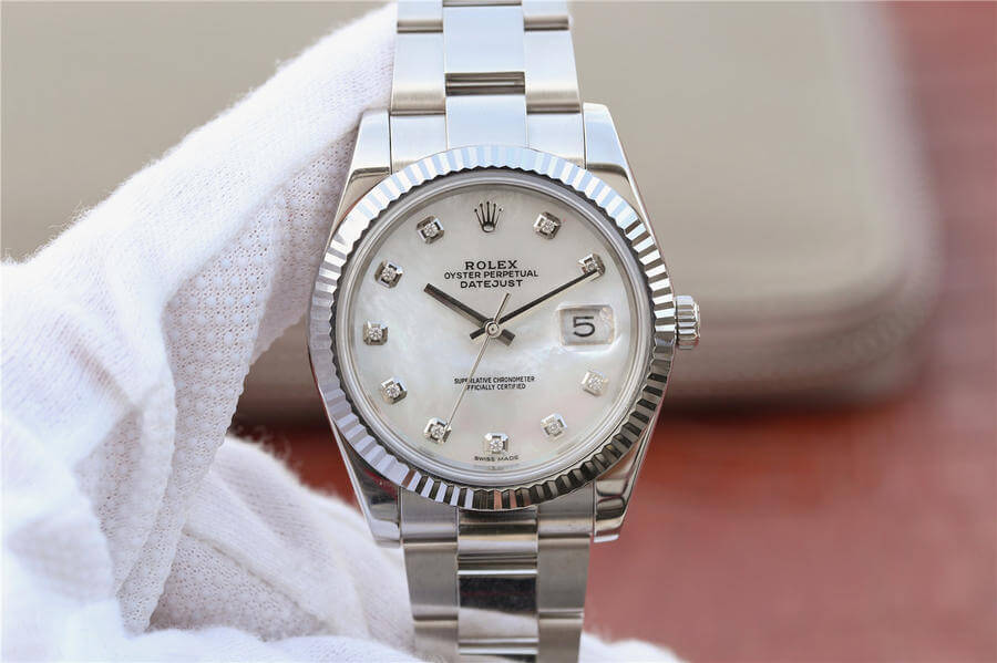 Best Replica Replica Rolex Datejust M126334-0019 1:1 Best Edition EW Factory White Mother-Of-Pearl Dial - Colareps