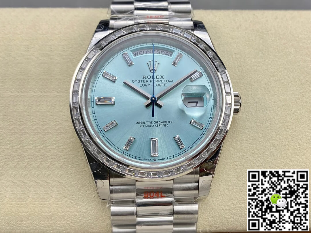 Best Replica Replica Rolex Day Date M228396TBR-0002 1:1 Best Edition GM Factory Ice Blue Dial - Colareps