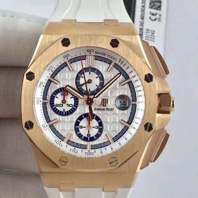 Best Replica Replica Audemars Piguet Royal Oak Offshore 26408OR.OO.A010CA.01 JF Factory 1:1 Best Edition Swiss ETA3126 White Dial - Colareps