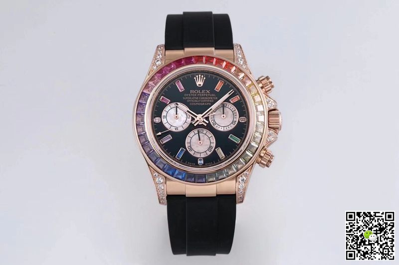 Best Replica Replica Rolex Daytona 116595RBOW 1:1 Best Edition BL Factory Rose Gold Swiss ETA4130 - Colareps