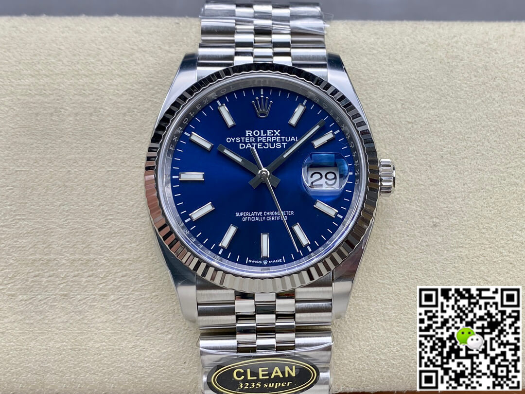 Best Replica Replica Rolex Datejust M126234-0017 36MM 1:1 Best Edition Clean Factory Blue Dial - Colareps