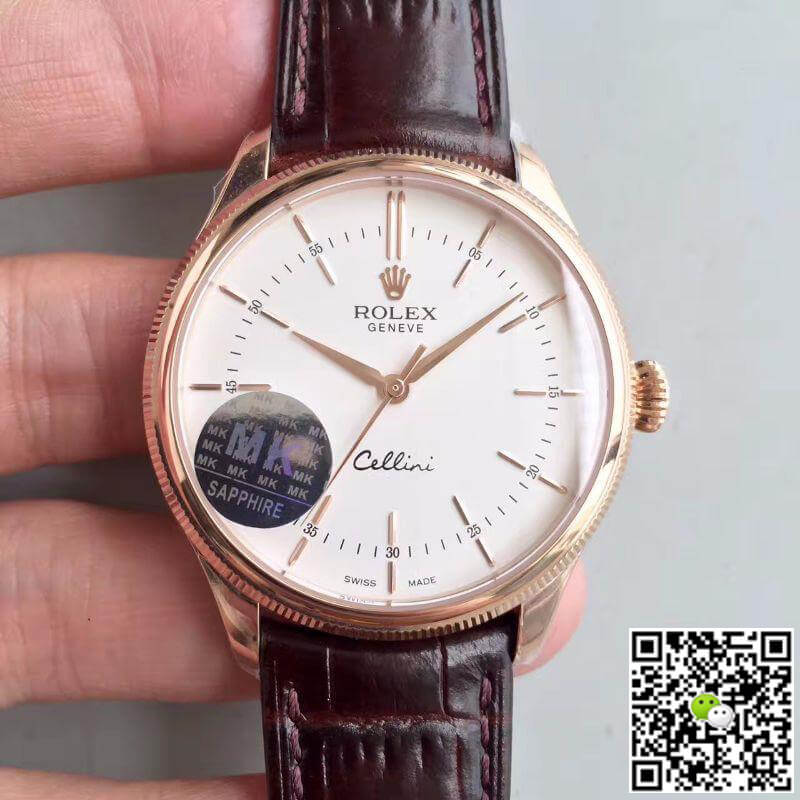 Best Replica Replica Rolex Cellini 50505 MKS Factory 1:1 Best Edition Swiss ETA3132 White Dial - Colareps