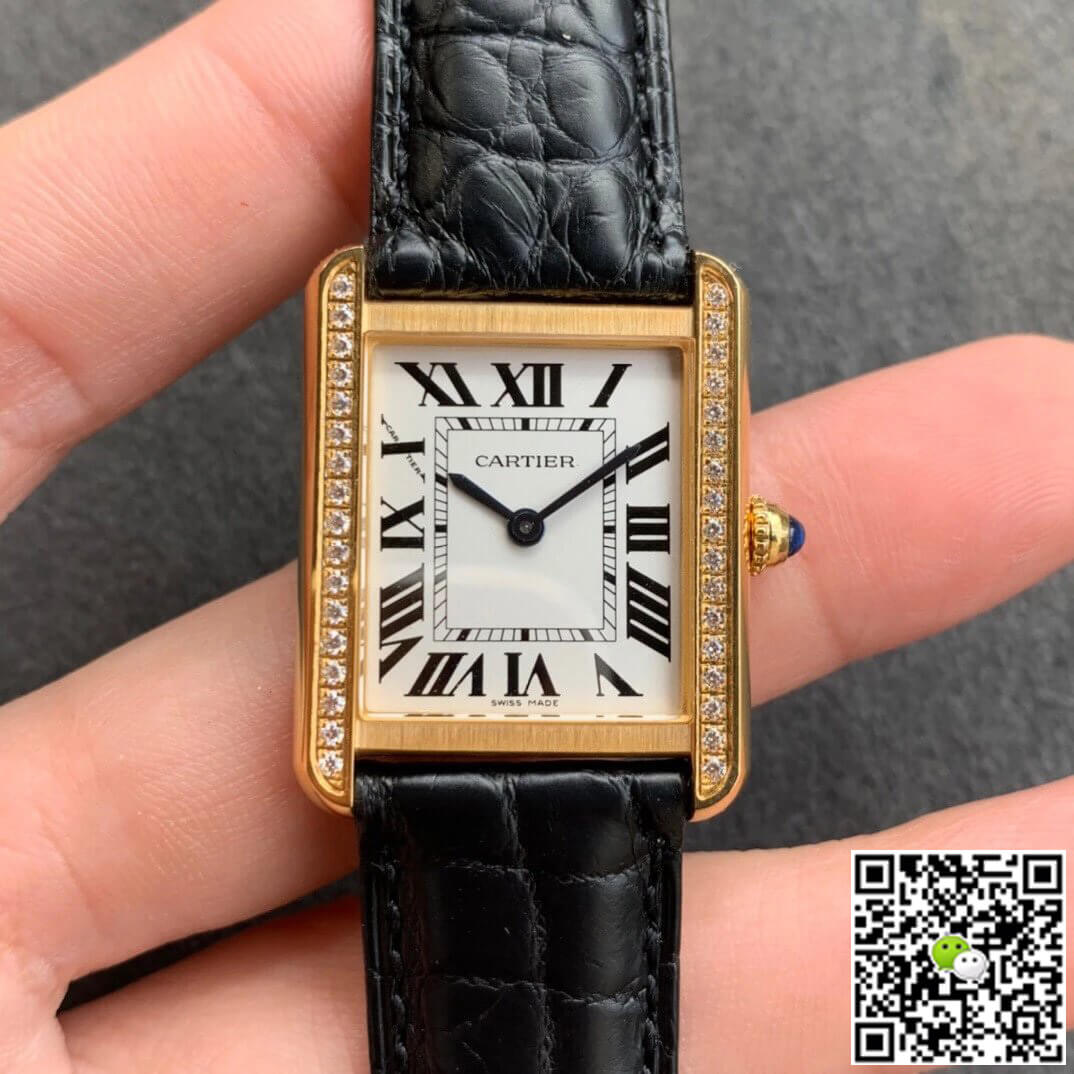 Best Replica Replica Cartier Tank 1:1 Best Edition K11 Factory V2 Yellow Gold White Dial - Colareps