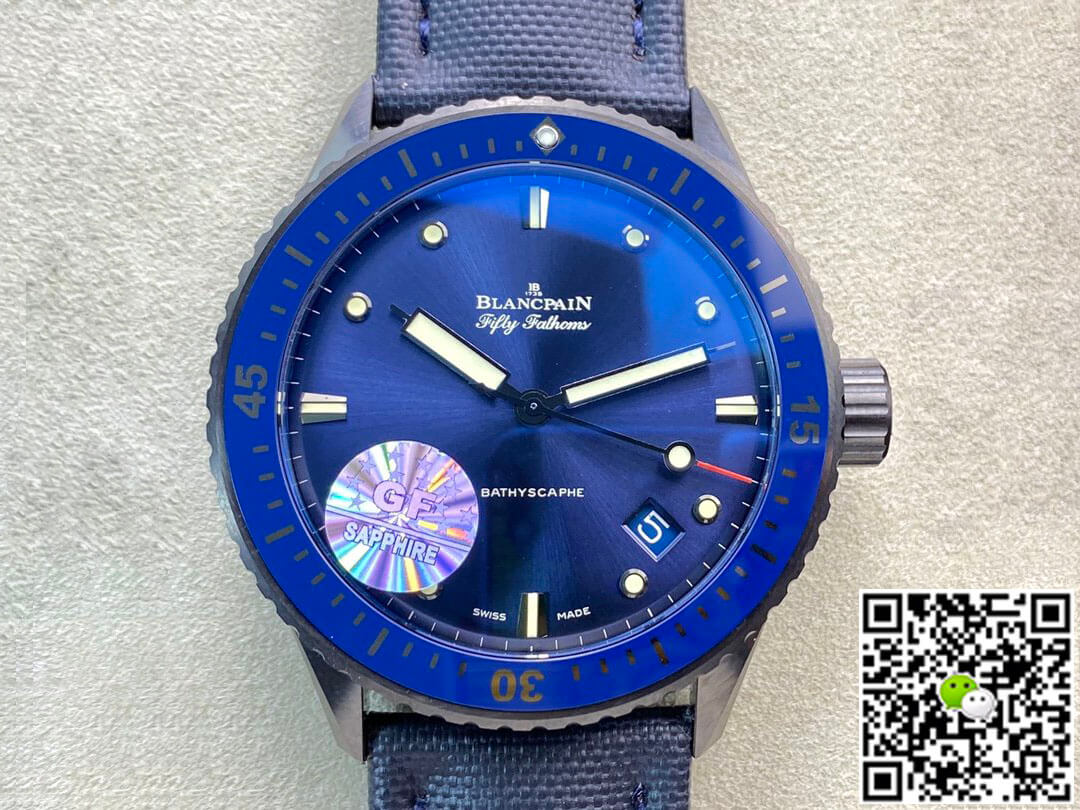 Best Replica Replica Blancpain Fifty Fathoms 5000-0240-O52A 1:1 Best Edition GF Factory Blue Dial - Colareps