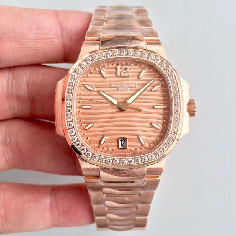 Best Replica Replica Patek Philippe Ladies Nautilus 7118/1200R PF Factory 1:1 Best Edition Swiss ETA324 - Colareps
