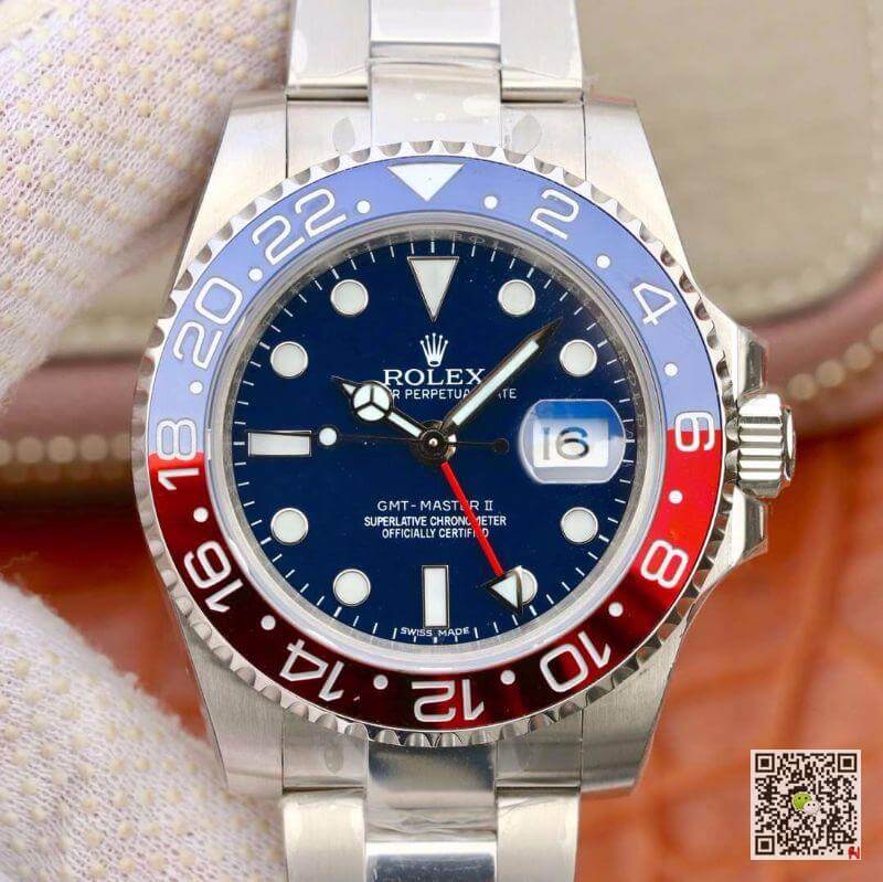 Best Replica Replica Rolex GMT Master II 126710BLRO EW Factory Mechanical Watches 1:1 Best Edition Swiss ETA 2836 - Colareps