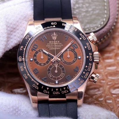 Best Replica Rolex Daytona Replica M116515LN-0015 1:1 Best Edition Noob Factory Brown Dial Swiss ETA4130 - Colareps