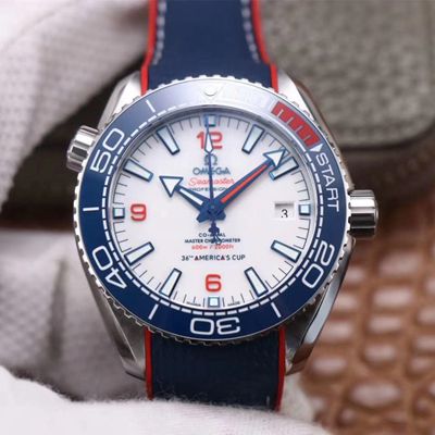 Best Replica Replica Omega Seamaster Planet Ocean 36th America s Cup Limited Edition 1:1 Best Edition VS Factory White Dial Swiss ETA8900 - Colareps