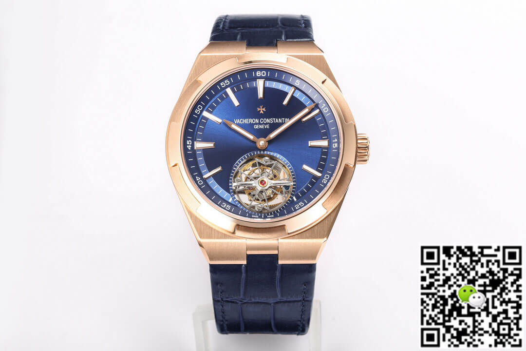 Best Replica Replica Vacheron Constantin Overseas Tourbillon 6000V/110R-B733 1:1 Best Edition BBR Factory Blue Strap - Colareps