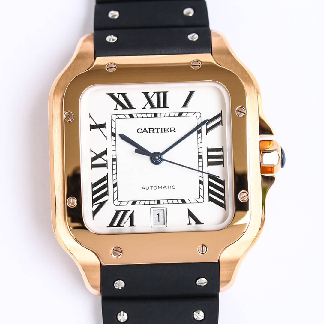 Best Replica Cartier Watch Rep Santos WGSA0007 1:1 Best Edition GF Factory V2 Rose Gold - Colareps