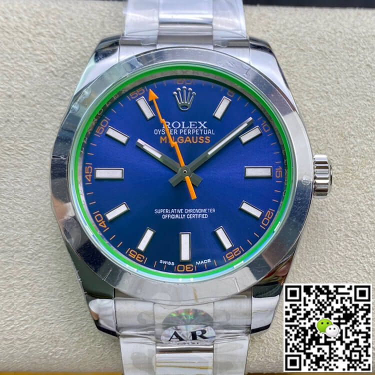Best Replica Replica Rolex Milgauss 116400GV AR Factory 1:1 Best Edition Swiss ETA3131 - Colareps