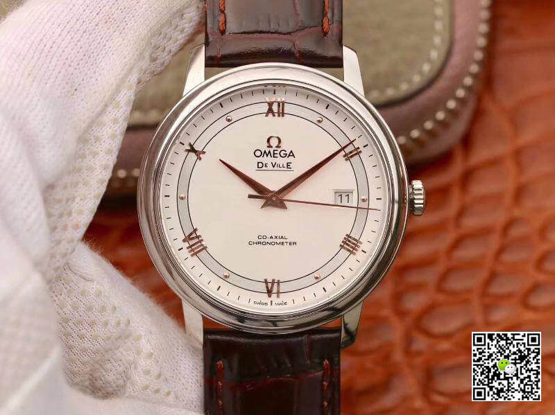 Best Replica Replica Omega De Ville Prestige 424.13.40.20.02.002 MKS Factory 1:1 Best Edition Swiss ETA9015 Brown Calfskin Leather Strap - Colareps