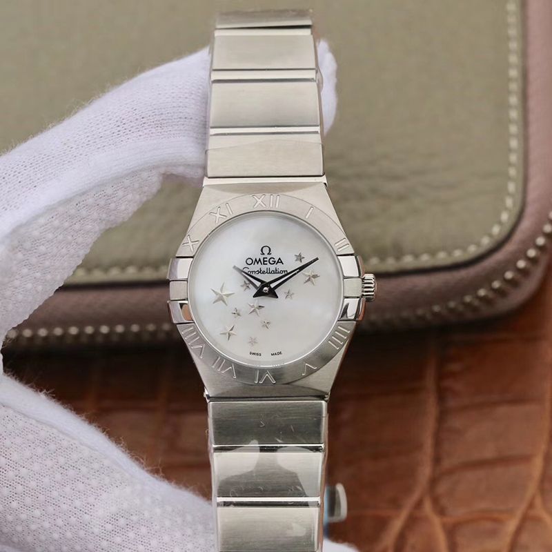 Best Replica Replica Omega Constellation Quartz Ladies 27mm TW Factory 1:1 Best Edition Swiss Eta Quartz 1376 White Dial - Colareps