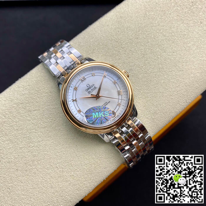 Best Replica Replica Omega De Ville 1:1 Best Edition MKS Factory Rose Gold Diamond Dial - Colareps
