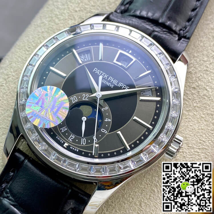 Best Replica Replica Patek Philippe Grand Complications 5205G 1:1 Best Edition KM Factory Diamond Bezel - Colareps
