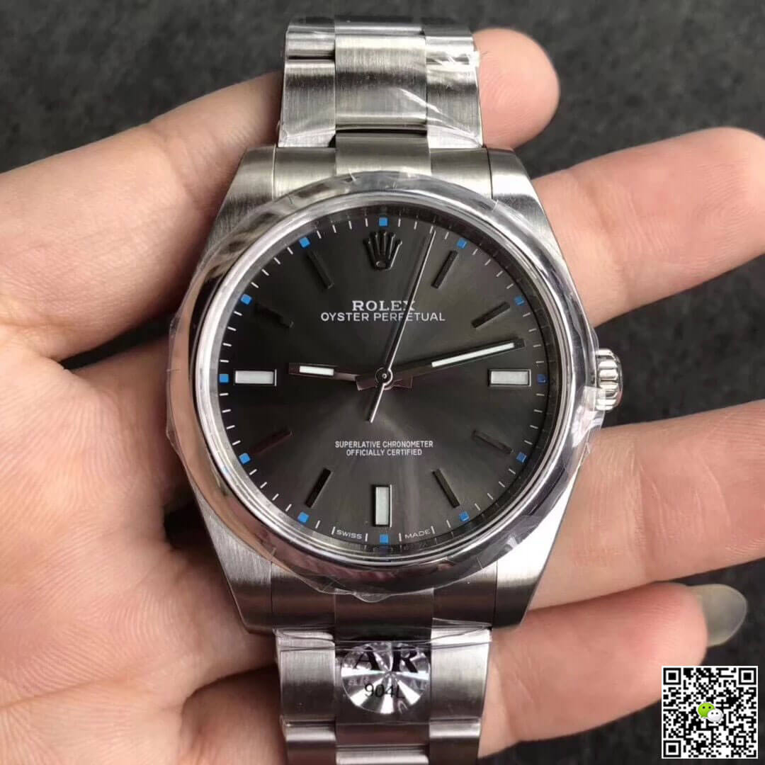 Best Replica Replica Rolex Oyster Perpetual 114300 39MM AR Factory 1:1 Best Edition Grey Dial - Colareps