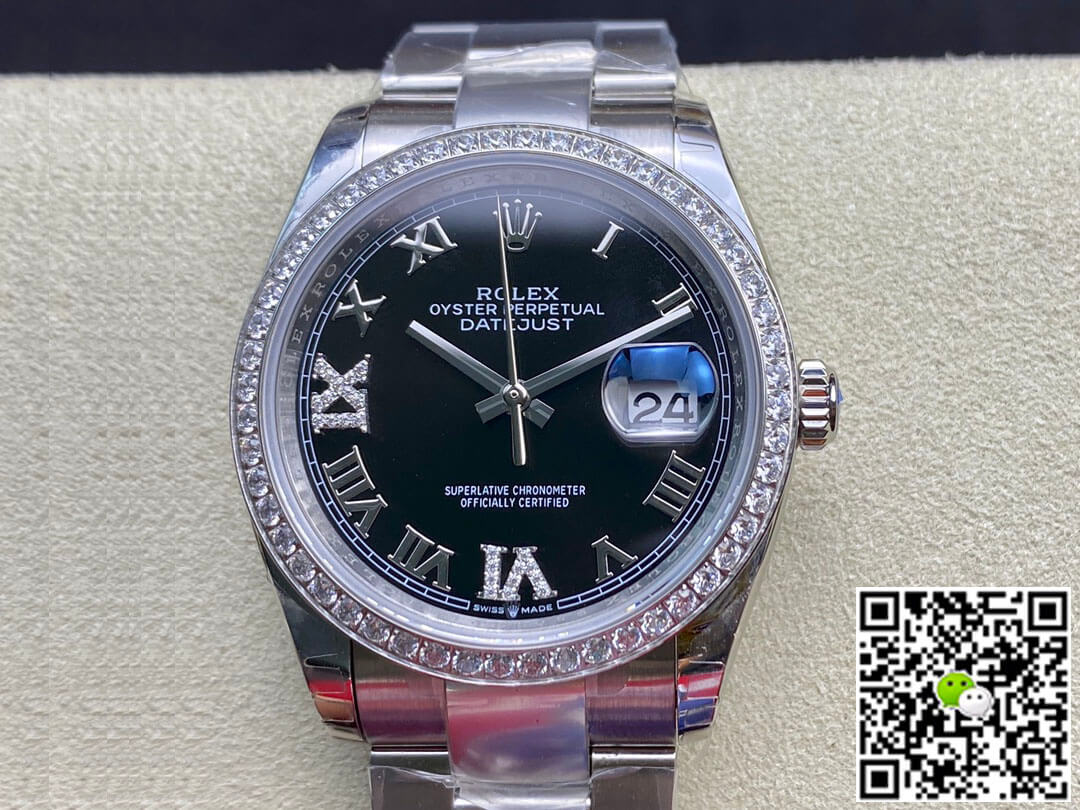 Best Replica Replica Rolex Datejust 36MM 1:1 Best Edition EW Factory Black Dial - Colareps