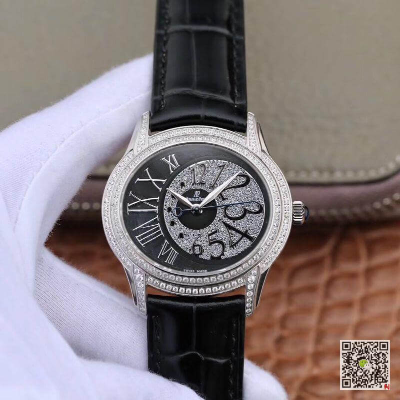 Best Replica Replica Audemars Piguet Millenary Lady Watch 77302BC.ZZ.D001CR.01 With Diamond 1:1 Best Edition Swiss Calibre 2325 - Colareps