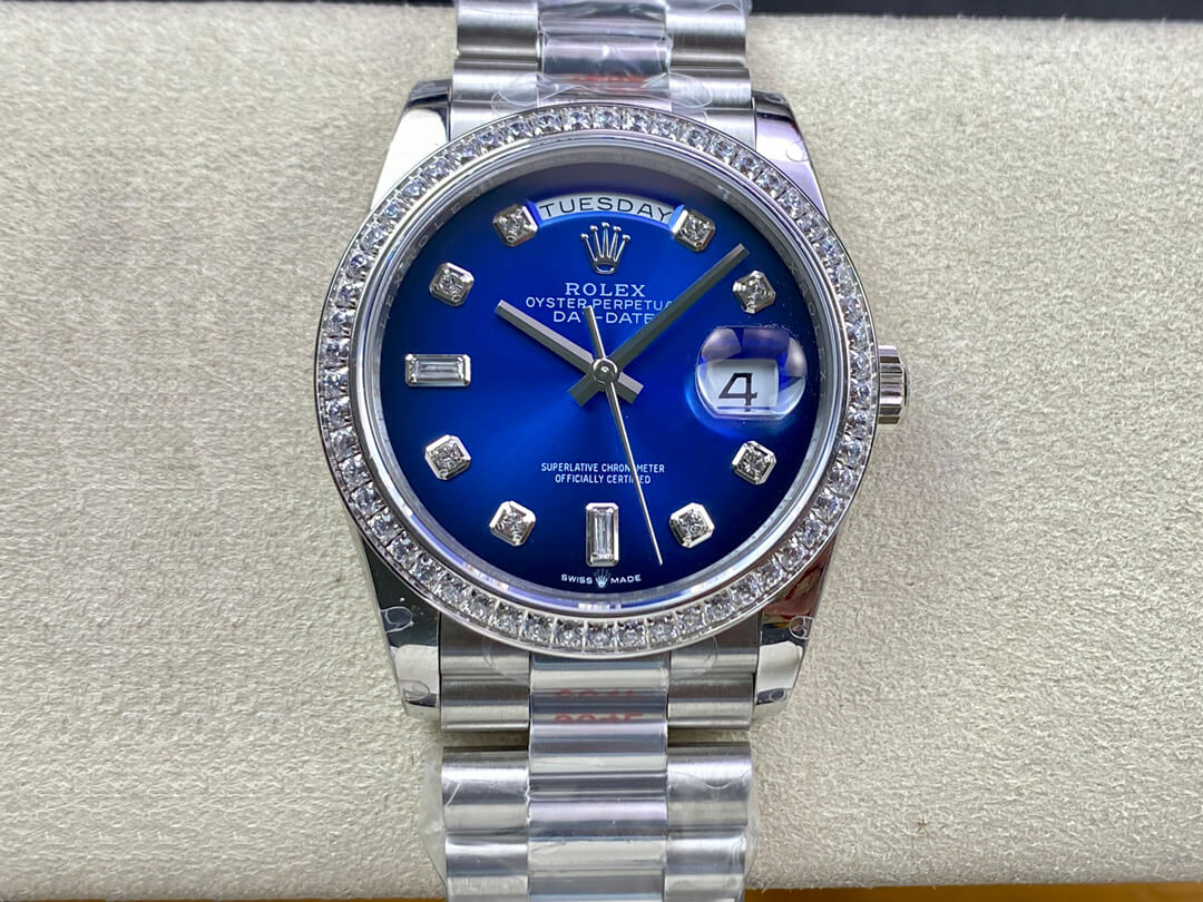 Best Replica Replica Rolex Day Date M128396TBR-0008 36MM 1:1 Best Edition GM Factory Diamond Bezel - Colareps