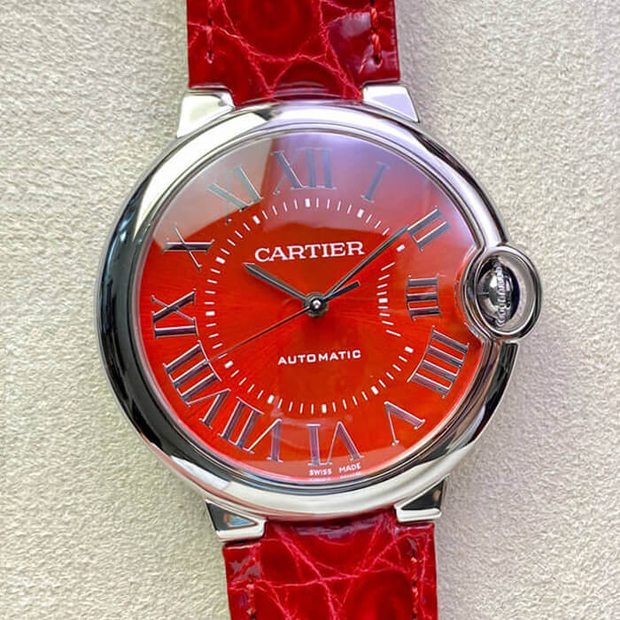 Best Replica Replica Ballon Bleu De Cartier 33MM 1:1 Best Edition Red Dial - Colareps