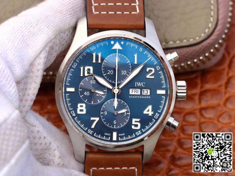 Best Replica Replica IWC Pilot Chronograph IW377714 ZF Factory Men Watches 1:1 Best Edition Swiss ETA7750 Blue Dial - Colareps