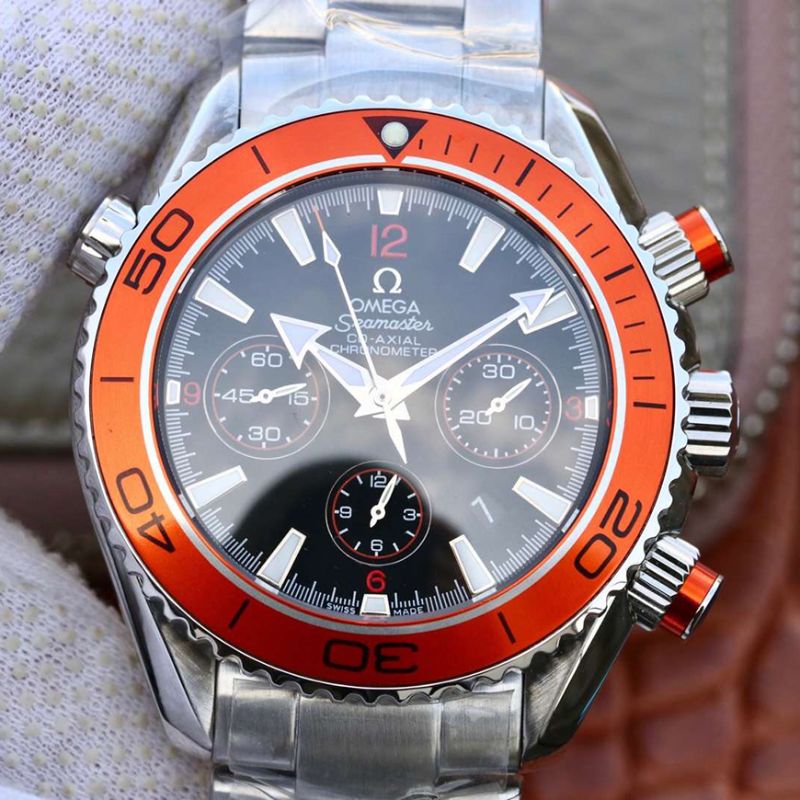 Best Replica Replica Omega Seamaster Planet Ocean 232.30.46.51.01.002 1:1 Best Edition Swiss ETA7750 Black Dial with orange marker - Colareps