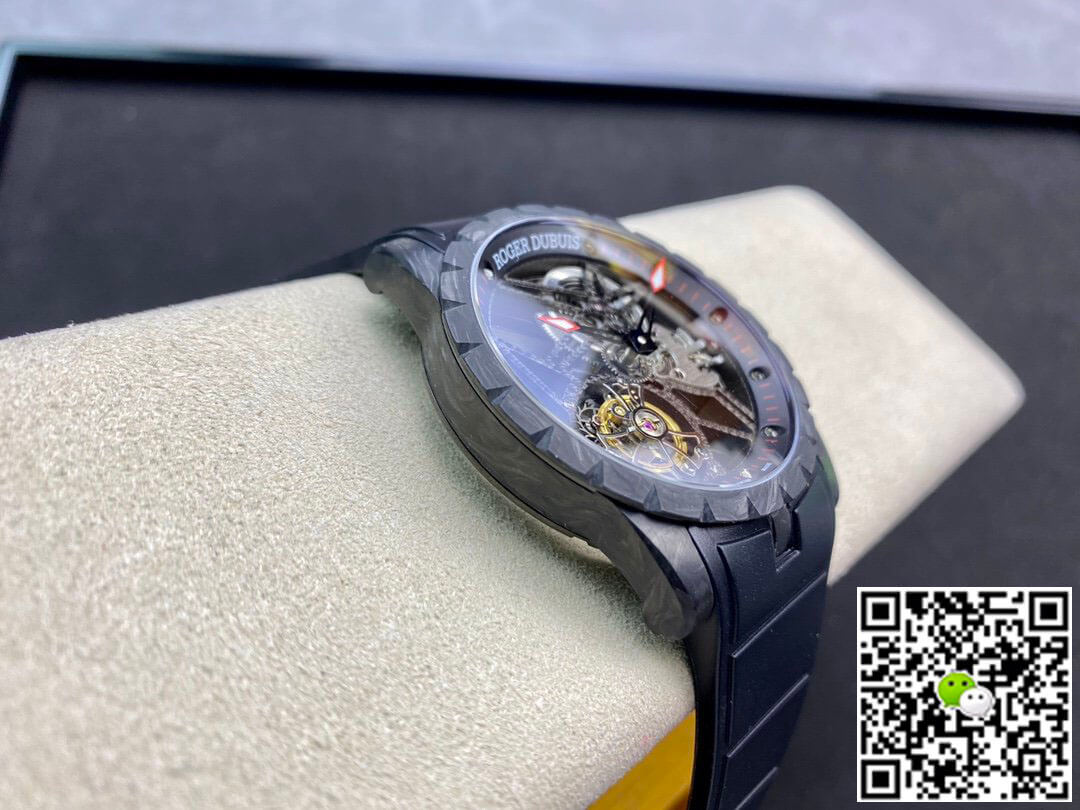 Best Replica Replica Roger Dubuis Excalibur DBEX0577 1:1 Best Edition BBR Factory Tourbillon Skeleton Dial - Colareps