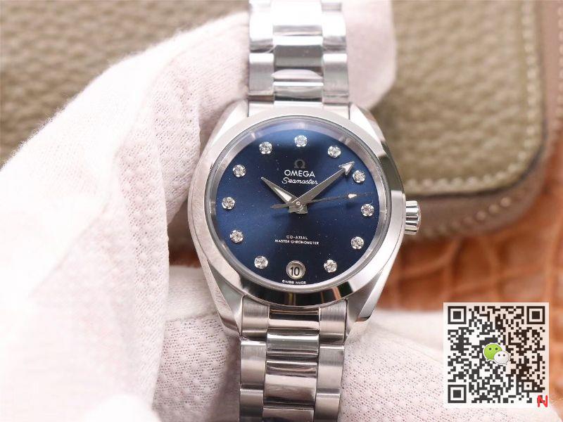Best Replica Replica Omega Seamaster 220.10.38.20.53.001 Aqua Terra 150M 1:1 Best Edition VS Factory Blue dial Swiss 8800 - Colareps