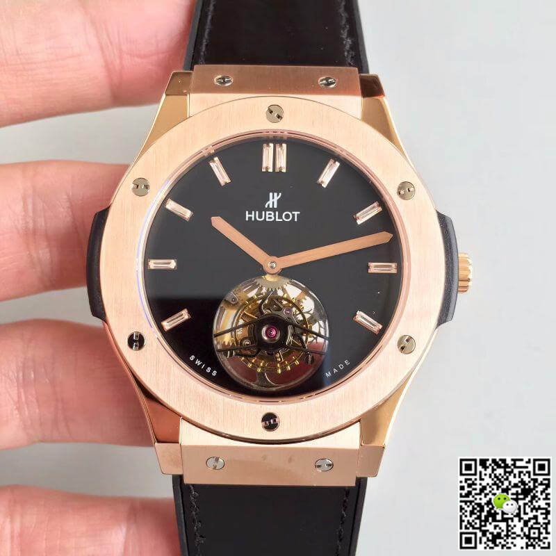 Best Replica Hublot Replica Classic Fusion Tourbillon 505.OX.1180.LR Men Watches 1:1 Best Edition Swiss Tourbillon Black Dial - Colareps