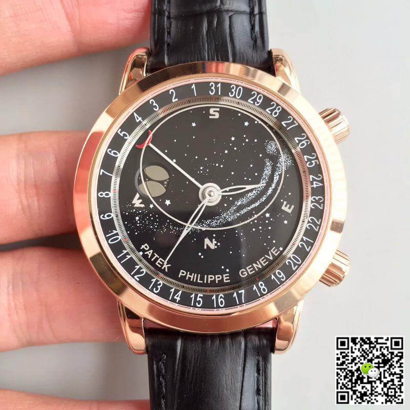 Best Replica Replica Patek Philippe Grand Complications 6102R-001 TW Factory 1:1 Best Edition Swiss ETA240 Celestial Black Rotating Dial - Colareps