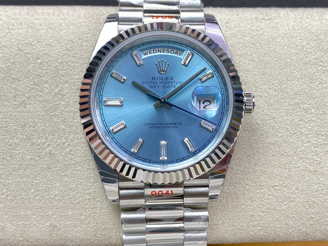 Best Replica Replica Rolex Day Date M228236-0006 1:1 Best Edition EW Factory Ice Blue Dial - Colareps